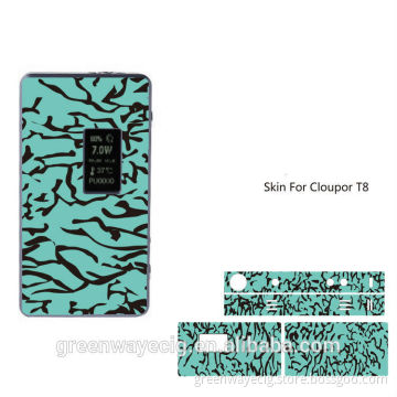 Unique design!!! Cloupor Stickers, ecig skin, cloupor T8 Sticker/Skin/Wrap M80, istick, cloupor mini Mod Skin Waterproof